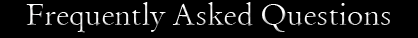 Frequently Asked Questions